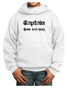 Personalized Captain Youth Hoodie Pullover Sweatshirt-Youth Hoodie-TooLoud-White-XS-Davson Sales