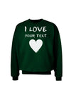 Personalized I Love Customized Adult Dark Sweatshirt-Sweatshirts-TooLoud-Deep-Forest-Green-Small-Davson Sales