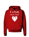 Personalized I Love Customized Dark Hoodie Sweatshirt-Hoodie-TooLoud-Red-Small-Davson Sales