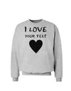 Personalized I Love Customized Sweatshirt-Sweatshirts-TooLoud-AshGray-Small-Davson Sales