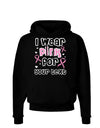 Personalized I Wear Pink for -Name- Breast Cancer Awareness Dark Hoodie Sweatshirt-Hoodie-TooLoud-Black-Small-Davson Sales