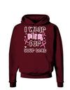 Personalized I Wear Pink for -Name- Breast Cancer Awareness Dark Hoodie Sweatshirt-Hoodie-TooLoud-Maroon-Small-Davson Sales