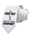 Personalized I'm -Customizable- What's Your Superpower Printed White Necktie