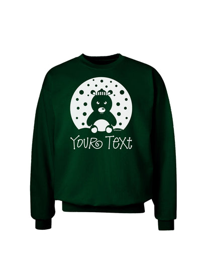 Personalized Matching Polar Bear Family Design - Your Text Adult Dark Sweatshirt-Sweatshirts-TooLoud-Deep-Forest-Green-Small-Davson Sales