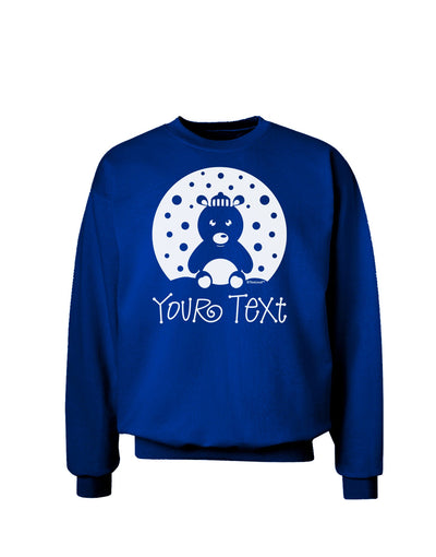 Personalized Matching Polar Bear Family Design - Your Text Adult Dark Sweatshirt-Sweatshirts-TooLoud-Deep-Royal-Blue-Small-Davson Sales