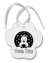 Personalized Matching Polar Bear Family Design - Your Text Paw Print Shaped Ornament-Ornament-TooLoud-White-Davson Sales