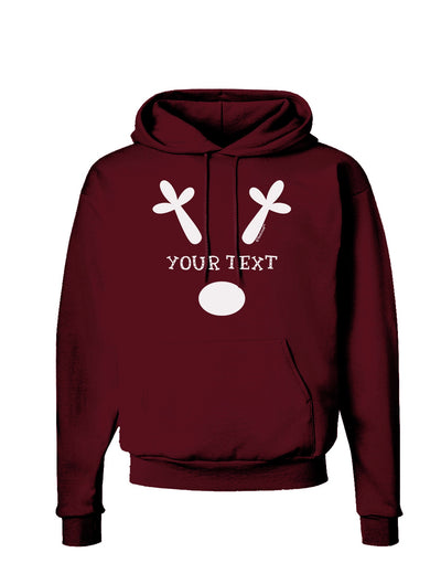 Personalized Matching Reindeer Family Design - Your Text Dark Hoodie Sweatshirt-Hoodie-TooLoud-Maroon-Small-Davson Sales