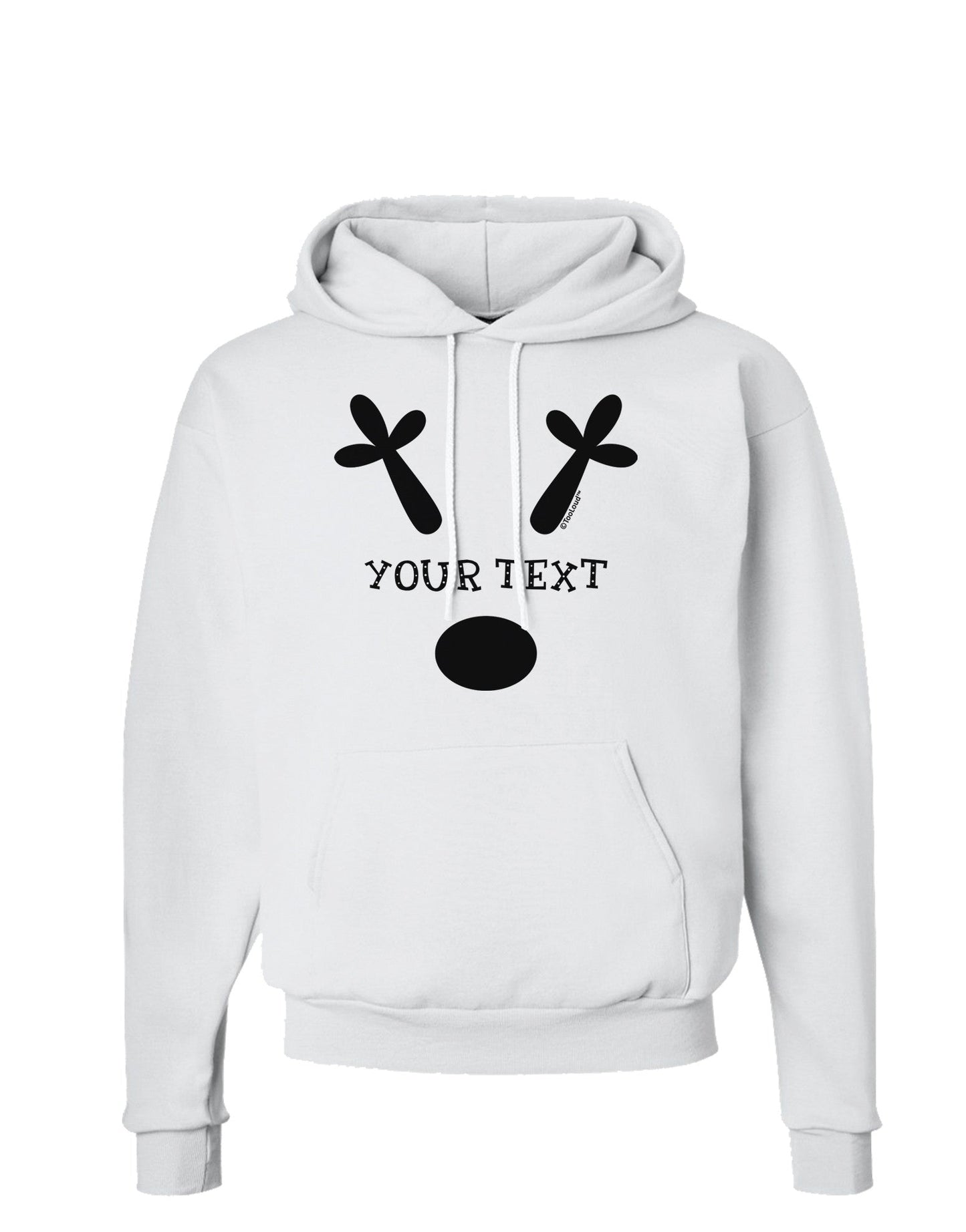 Personalized Matching Reindeer Family Design - Your Text Hoodie Sweatshirt-Hoodie-TooLoud-White-Small-Davson Sales