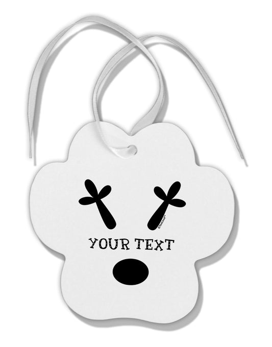 Personalized Matching Reindeer Family Design - Your Text Paw Print Shaped Ornament-Ornament-TooLoud-White-Davson Sales