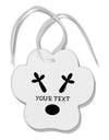 Personalized Matching Reindeer Family Design - Your Text Paw Print Shaped Ornament-Ornament-TooLoud-White-Davson Sales