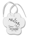 Personalized Mr and Mr -Name- Established -Date- Design Paw Print Shaped Ornament-Ornament-TooLoud-White-Davson Sales