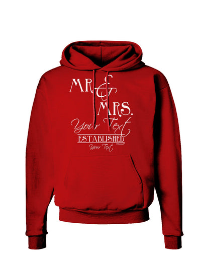 Personalized Mr and Mrs -Name- Established -Date- Design Dark Hoodie Sweatshirt-Hoodie-TooLoud-Red-Small-Davson Sales