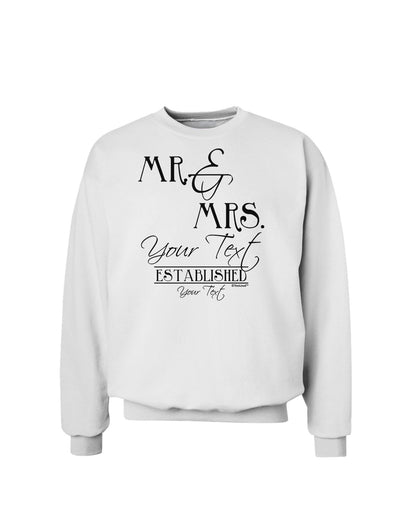 Personalized Mr and Mrs -Name- Established -Date- Design Sweatshirt-Sweatshirts-TooLoud-White-Small-Davson Sales