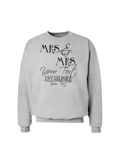 Personalized Mrs and Mrs -Name- Established -Date- Design Sweatshirt-Sweatshirts-TooLoud-AshGray-Small-Davson Sales