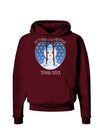 Personalized My First Christmas Snowbaby Blue Dark Hoodie Sweatshirt-Hoodie-TooLoud-Maroon-Small-Davson Sales