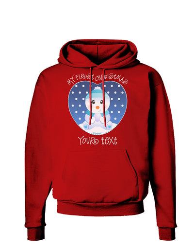 Personalized My First Christmas Snowbaby Blue Dark Hoodie Sweatshirt-Hoodie-TooLoud-Red-Small-Davson Sales