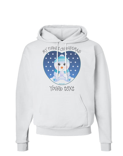 Personalized My First Christmas Snowbaby Blue Hoodie Sweatshirt-Hoodie-TooLoud-White-Small-Davson Sales