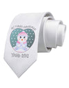 Personalized My First Christmas Snowbaby Girl Printed White Necktie