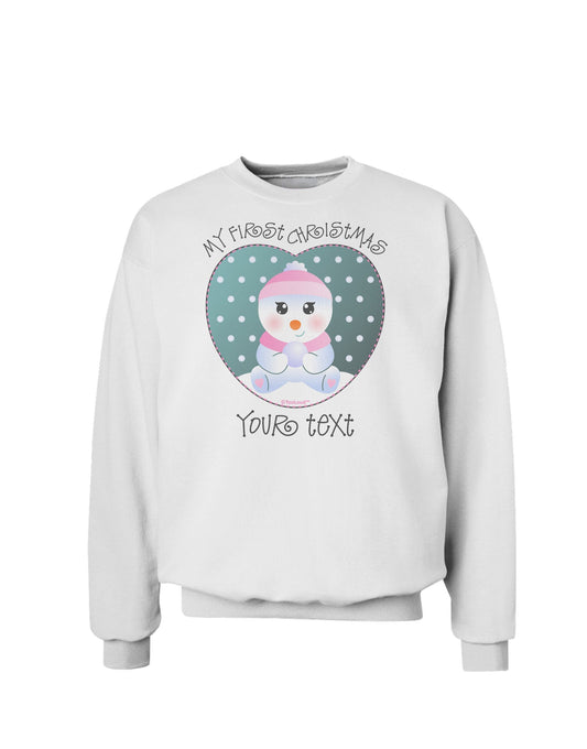 Personalized My First Christmas Snowbaby Girl Sweatshirt-Sweatshirts-TooLoud-White-Small-Davson Sales