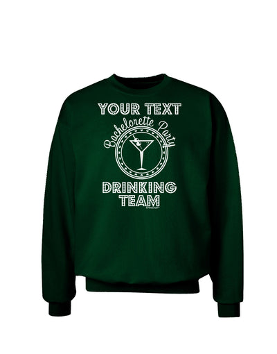 Personalized -Name- Bachelorette Party Drinking Team Adult Dark Sweatshirt-Sweatshirts-TooLoud-Deep-Forest-Green-Small-Davson Sales