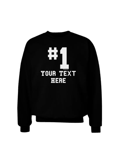 Personalized Number 1 Adult Dark Sweatshirt by TooLoud-Sweatshirts-TooLoud-Black-Small-Davson Sales