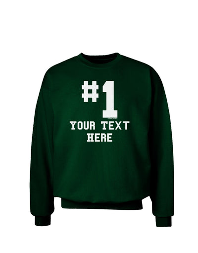 Personalized Number 1 Adult Dark Sweatshirt by TooLoud-Sweatshirts-TooLoud-Deep-Forest-Green-Small-Davson Sales