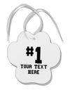 Personalized Number 1 Paw Print Shaped Ornament by TooLoud-Ornament-TooLoud-White-Davson Sales