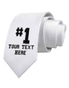 Personalized Number 1 Printed White Necktie by TooLoud