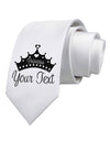 Personalized Princess -Name- Design Printed White Necktie