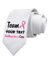 Personalized Team -Name- Breast Cancer Walk - Walking for a Cure Printed White Necktie