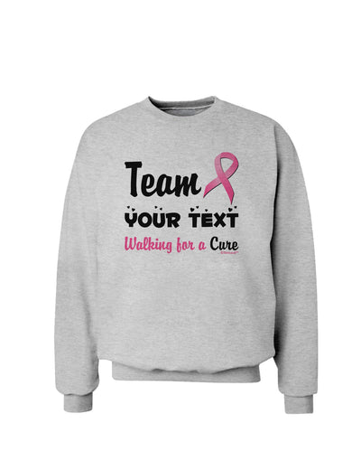 Personalized Team -Name- Breast Cancer Walk - Walking for a Cure Sweatshirt-Sweatshirts-TooLoud-AshGray-Small-Davson Sales