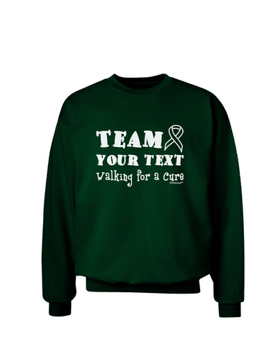 Personalized Team -Name- Walking for a Cure Adult Dark Sweatshirt-Sweatshirts-TooLoud-Deep-Forest-Green-Small-Davson Sales