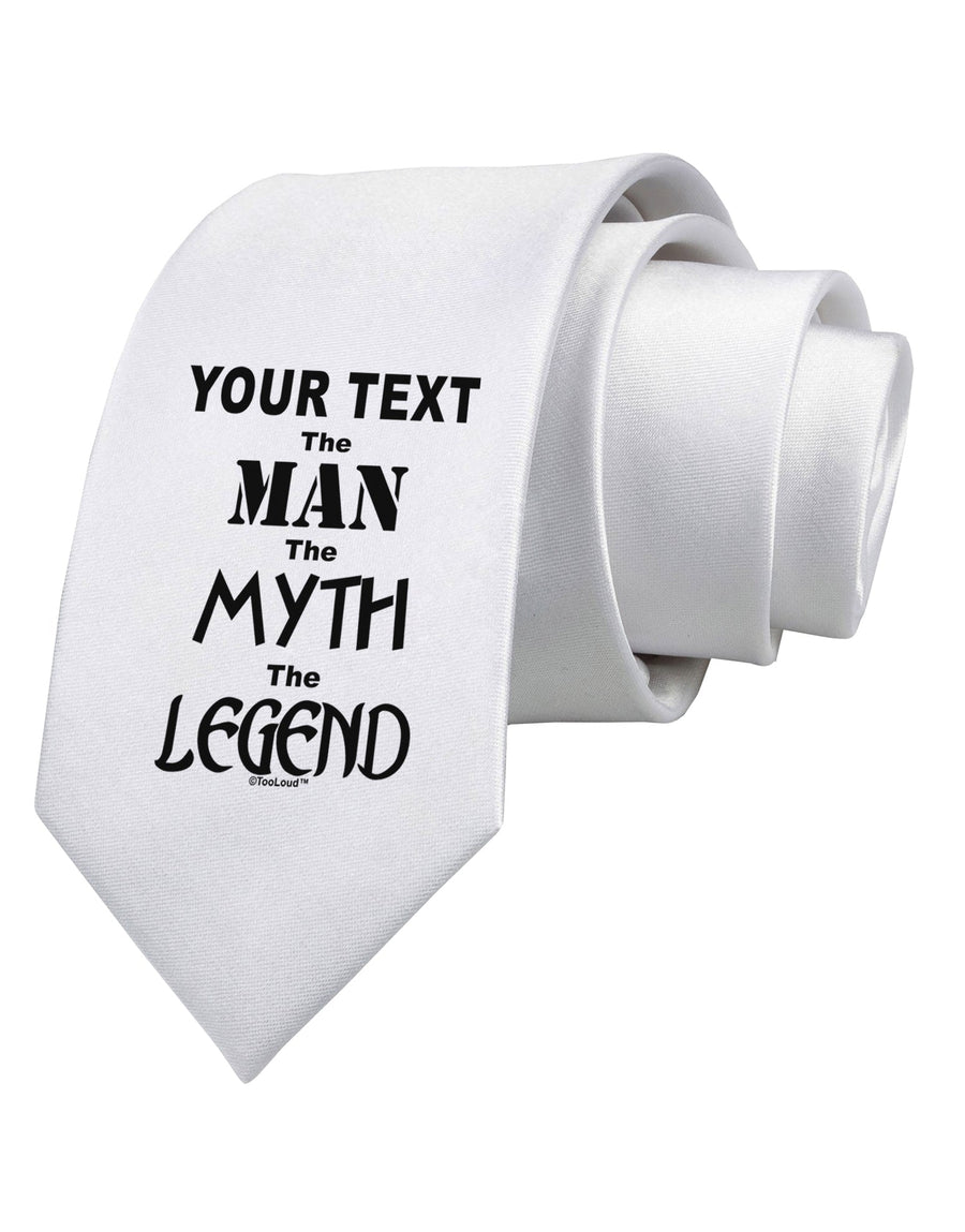 Personalized The Man The Myth The Legend Printed White Necktie by TooLoud