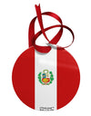 Peru Flag AOP Circular Metal Ornament All Over Print-Ornament-TooLoud-White-Davson Sales