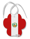 Peru Flag AOP Paw Print Shaped Ornament All Over Print-Ornament-TooLoud-White-Davson Sales