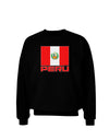 Peru Flag Dark Adult Dark Sweatshirt-Sweatshirt-TooLoud-Black-Small-Davson Sales