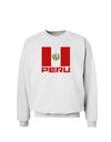Peru Flag Sweatshirt-Sweatshirt-TooLoud-White-Small-Davson Sales