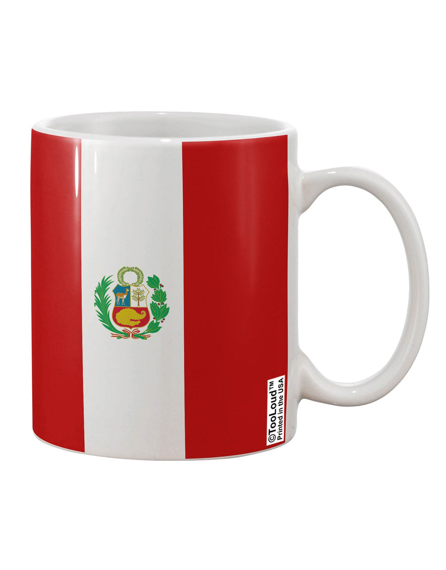 Peruvian Flag All Over Print 11 oz Coffee Mug - Expertly Crafted Drinkware-11 OZ Coffee Mug-TooLoud-White-Davson Sales