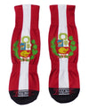 Peruvian Flag All Over Print Adult Short Socks - Enhancing Your Ecommerce Experience with TooLoud-Socks-TooLoud-White-Ladies-4-6-Davson Sales