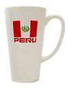 Peruvian Pride 16 Ounce Conical Latte Coffee Mug - TooLoud-Conical Latte Mug-TooLoud-White-Davson Sales