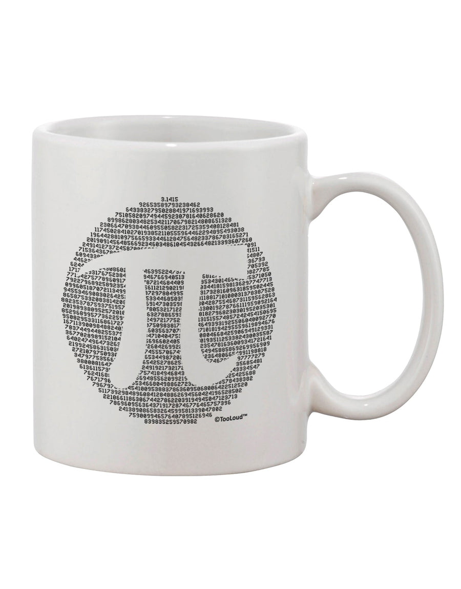 Pi Day Design - 11 oz Coffee Mug with Pi Circle Cutout Print by TooLoud-11 OZ Coffee Mug-TooLoud-White-Davson Sales