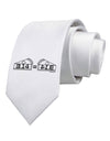 Pi Day Design - 314 Equals Pie Mirrored Pies Printed White Necktie by TooLoud