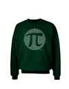 Pi Day Design - Pi Circle Cutout Adult Dark Sweatshirt by TooLoud-Sweatshirts-TooLoud-Deep-Forest-Green-Small-Davson Sales