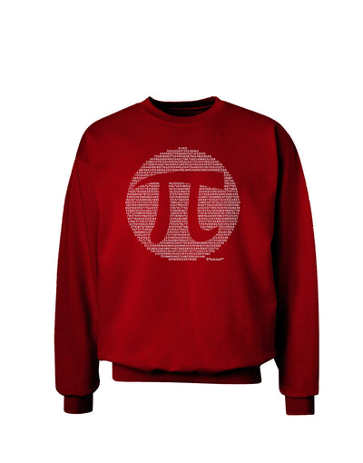 Pi Day Design - Pi Circle Cutout Adult Dark Sweatshirt by TooLoud-Sweatshirts-TooLoud-Deep-Red-Small-Davson Sales