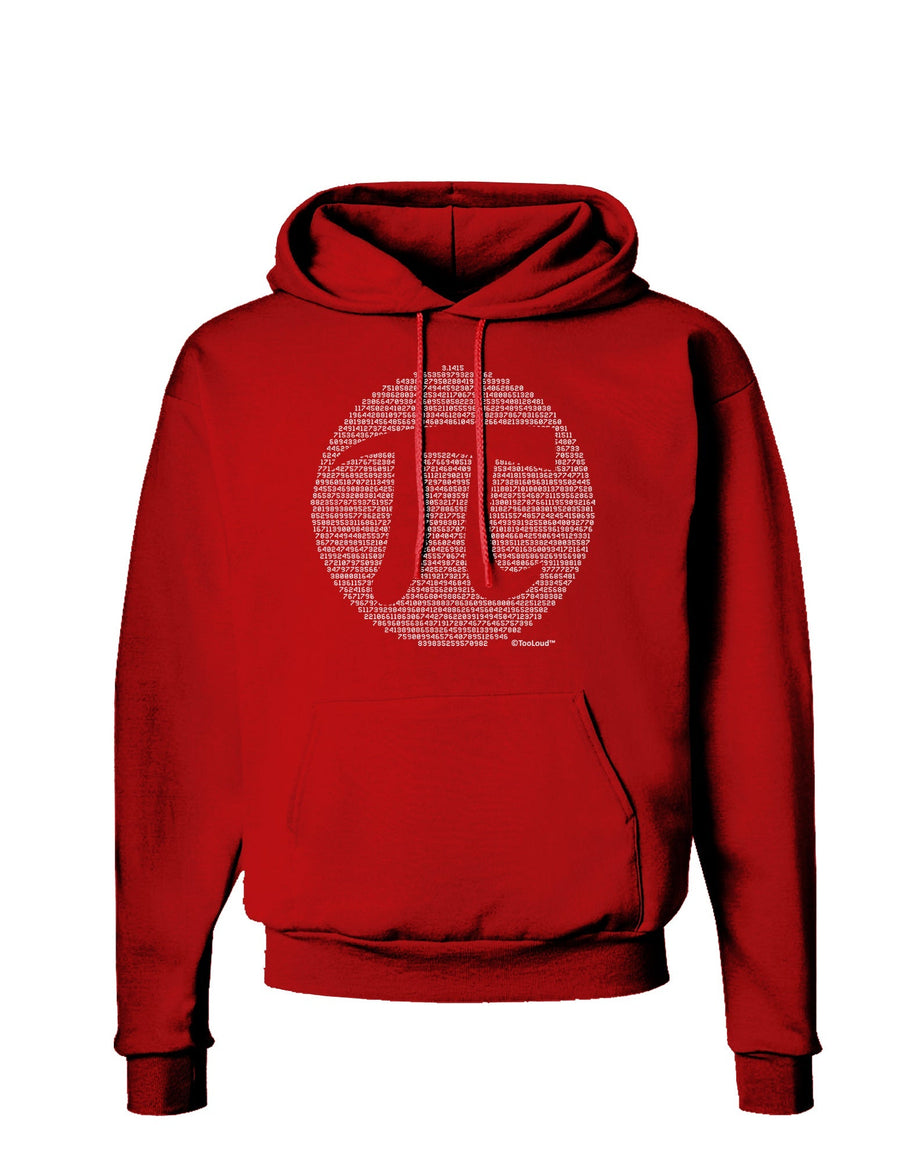 Pi Day Design - Pi Circle Cutout Dark Hoodie Sweatshirt by TooLoud