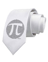 Pi Day Design - Pi Circle Cutout Printed White Necktie by TooLoud