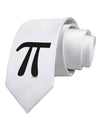 Pi Symbol Glitter - Black Printed White Necktie by TooLoud