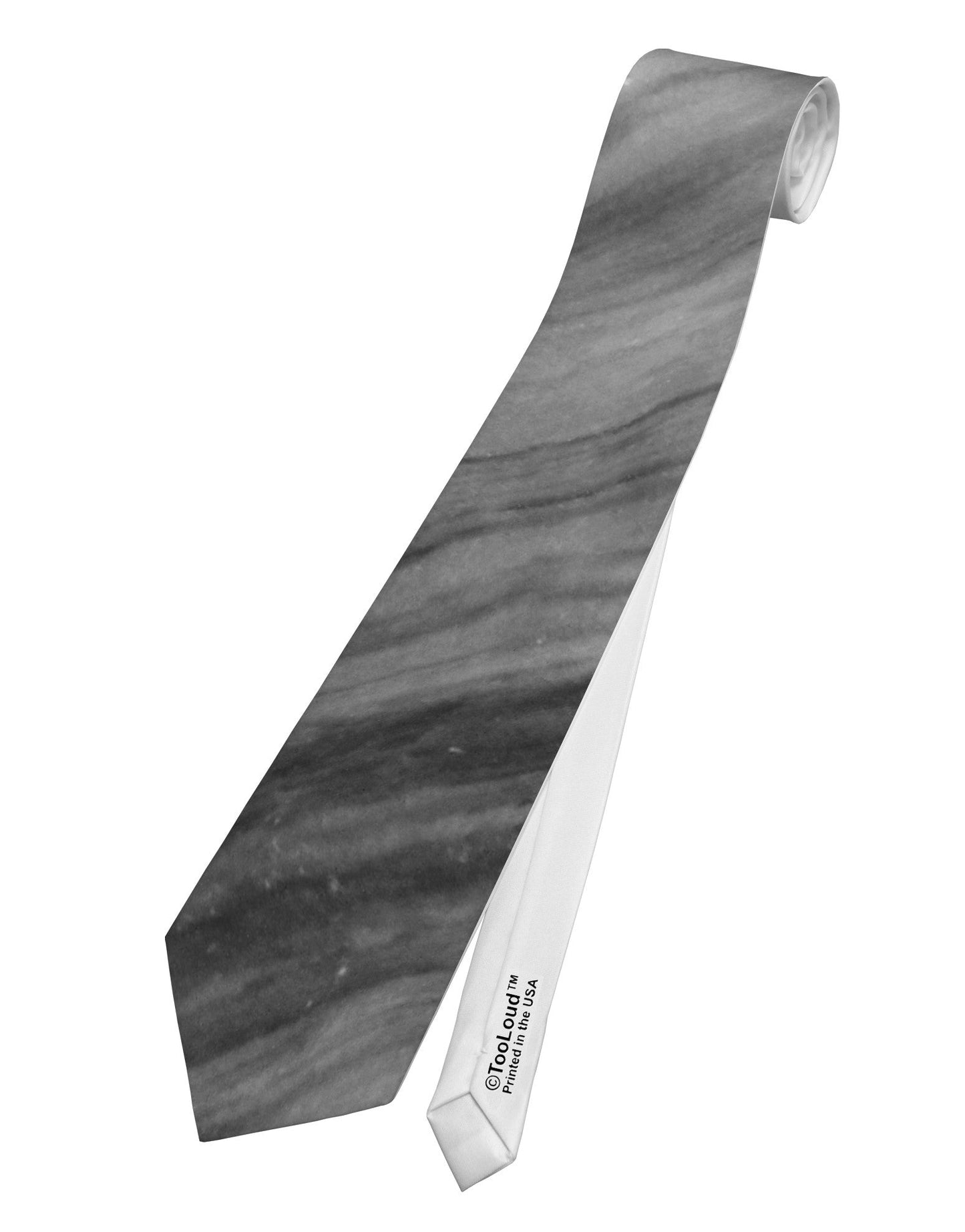 Piece of Schist Printed White Necktie All Over Print by