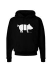 Pig Silhouette Design Dark Hoodie Sweatshirt by TooLoud-Hoodie-TooLoud-Black-Small-Davson Sales