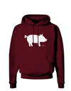 Pig Silhouette Design Dark Hoodie Sweatshirt by TooLoud-Hoodie-TooLoud-Maroon-Small-Davson Sales